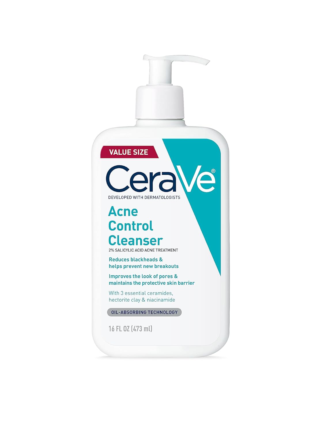 CeraVe Acne Control Cleanser for Face with 2% Salicylic Acid