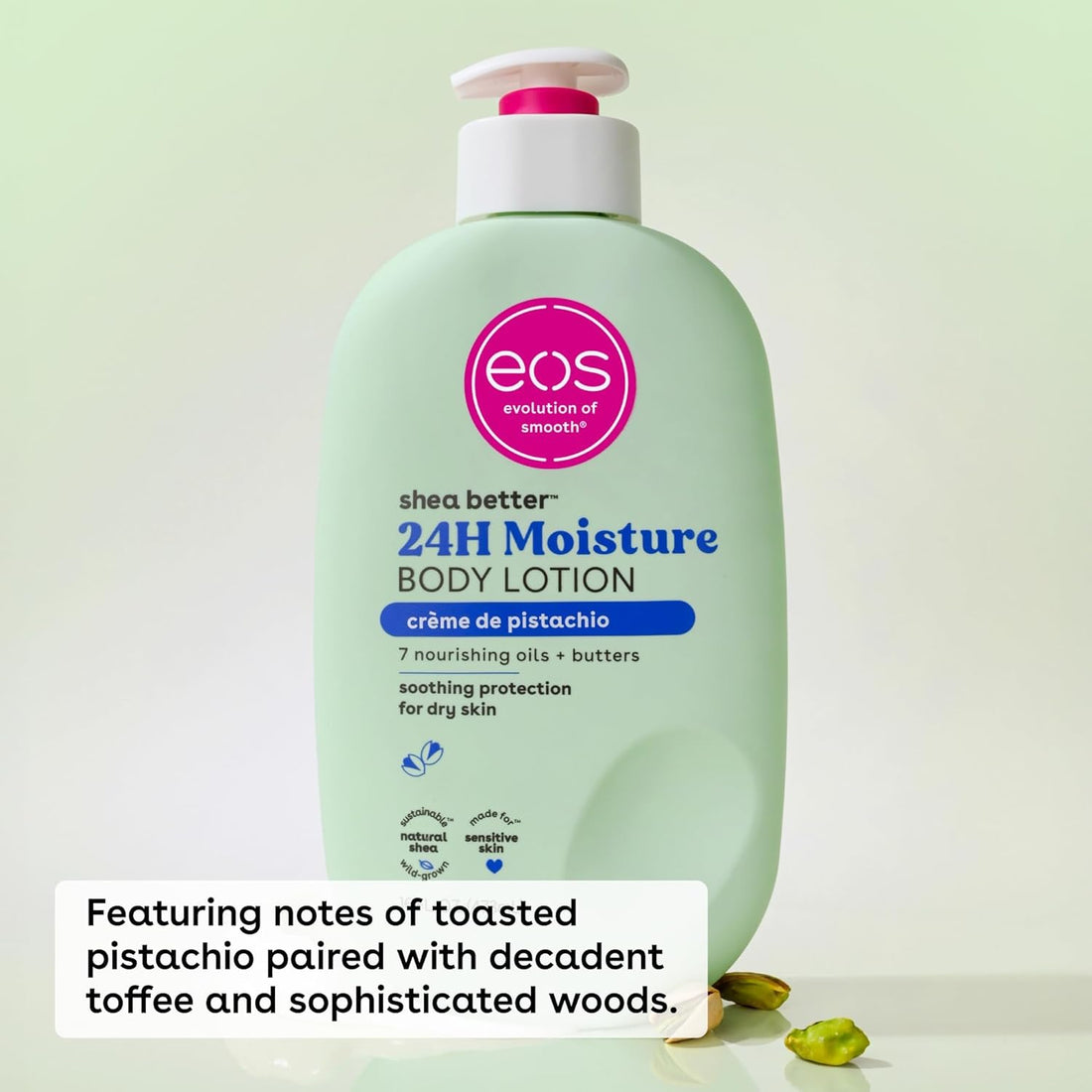 eos Shea Better 24HR Moisture Body Lotion Crème de Pistachio
